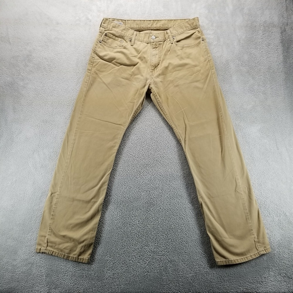 Levis 514 Jeans Mens 36x32 Brown Regular Straight Mid Rise Khaki‎